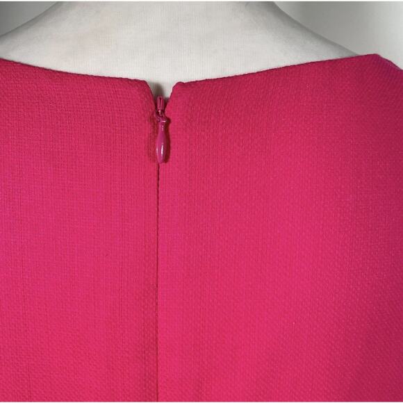 J.Crew Sheath Dress Womens 14 Pink Sleeveless Scalloped Hem Neck Bodycon Office - Picture 6 of 10